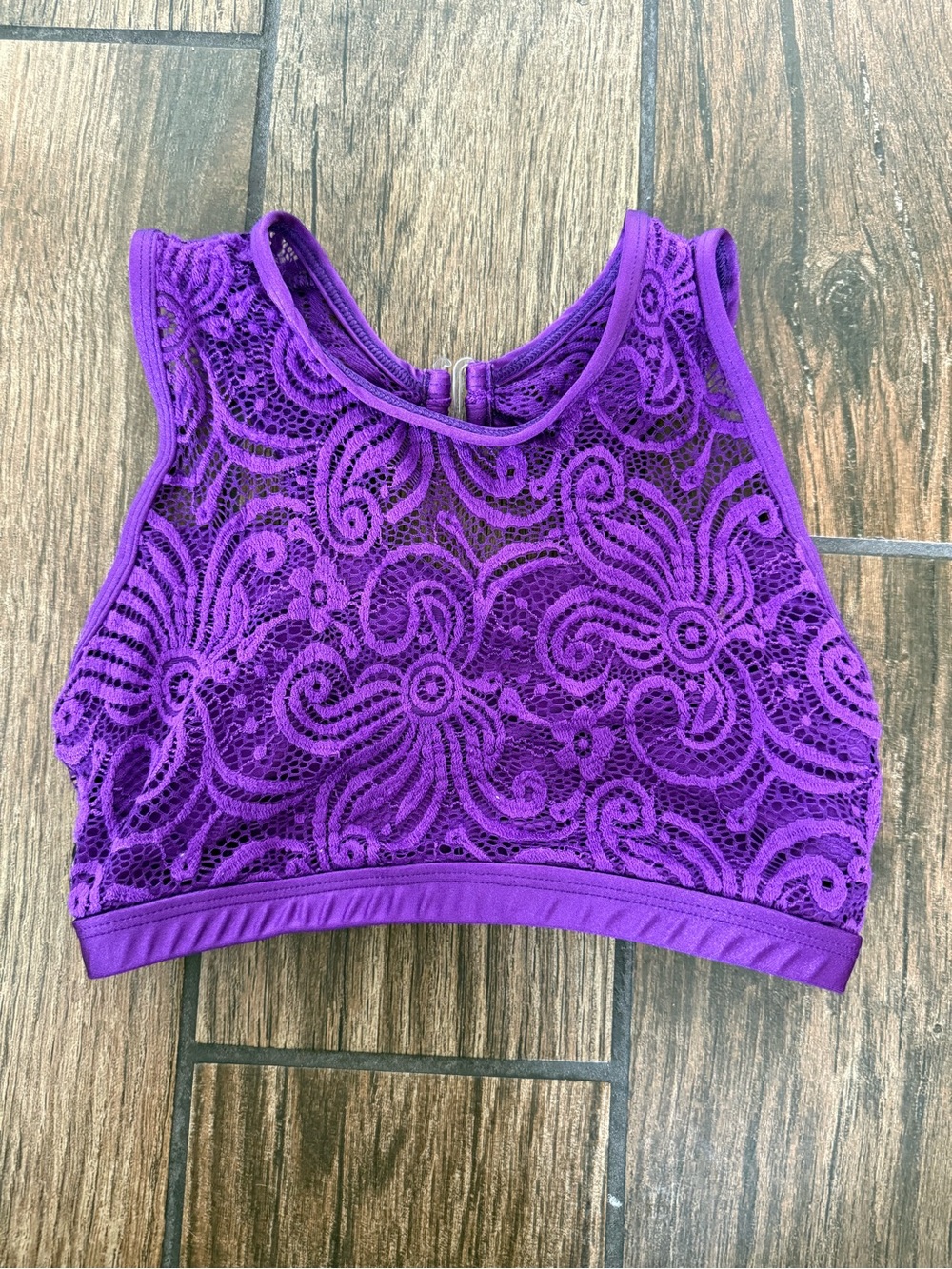 Kandi Kouture Purple Lace Dance Bra Top AS